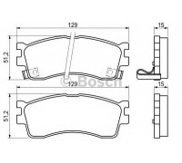Комплект тормозных колодок, дисковый тормоз BOSCH 0 986 494 144 0986494144 BOSCH - купить в магазине запчастей по Украине