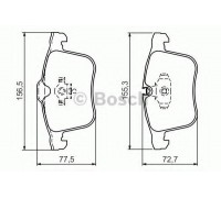 Комплект тормозных колодок, дисковый тормоз BOSCH 0 986 494 280 0986494280 BOSCH - купить в магазине запчастей по Украине