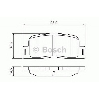 Комплект тормозных колодок, дисковый тормоз 0986494359 BOSCH - купити в магазині запчастин по Україні