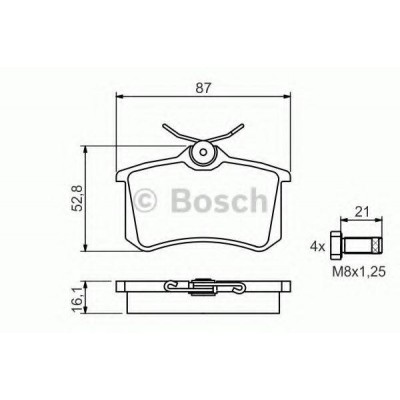 Комплект тормозных колодок, дисковый тормоз 0986494399 BOSCH - купить в магазине запчастей по Украине
