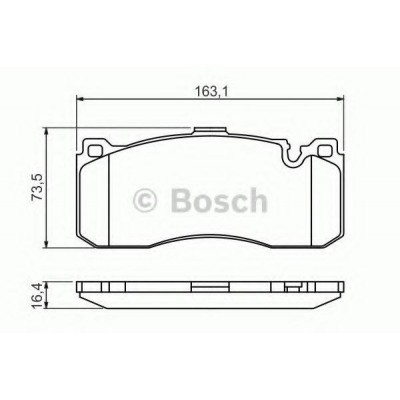 Комплект тормозных колодок, дисковый тормоз 0986494428 BOSCH - купить в магазине запчастей по Украине