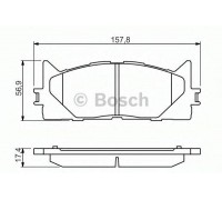 Комплект тормозных колодок, дисковый тормоз BOSCH 0 986 494 430 0986494430 BOSCH - купити в магазині запчастин по Україні