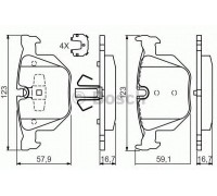 Комплект тормозных колодок, дисковый тормоз BOSCH 0 986 494 540 0986494540 BOSCH - купить в магазине запчастей по Украине
