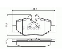 Комплект тормозных колодок, дисковый тормоз BOSCH 0 986 495 088 0986495088 BOSCH - купить в магазине запчастей по Украине