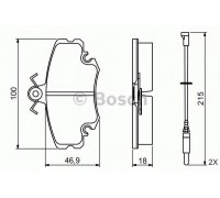 Комплект тормозных колодок, дисковый тормоз BOSCH 0 986 495 212 0986495212 BOSCH - купить в магазине запчастей по Украине