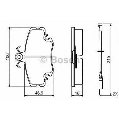 Комплект тормозных колодок, дисковый тормоз 0986495212 BOSCH - купить в магазине запчастей по Украине