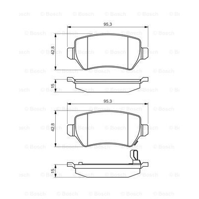 Комплект тормозных колодок, дисковый тормоз 0986495218 BOSCH - купить в магазине запчастей по Украине