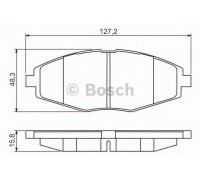 Комплект тормозных колодок, дисковый тормоз BOSCH 0 986 495 224 0986495224 BOSCH - купить в магазине запчастей по Украине