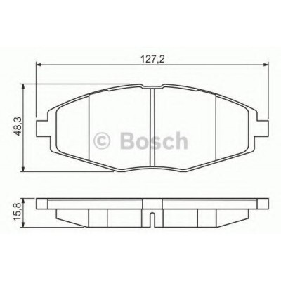 Комплект тормозных колодок, дисковый тормоз 0986495224 BOSCH - купить в магазине запчастей по Украине