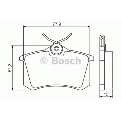 Комплект тормозных колодок, дисковый тормоз 0986495226 BOSCH - купить в магазине запчастей по Украине