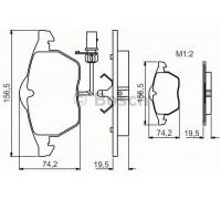 Комплект тормозных колодок, дисковый тормоз BOSCH 0 986 495 232 0986495232 BOSCH - купить в магазине запчастей по Украине