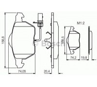 Комплект тормозных колодок, дисковый тормоз BOSCH 0 986 495 241 0986495241 BOSCH - купить в магазине запчастей по Украине