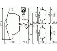 Комплект тормозных колодок, дисковый тормоз BOSCH 0 986 495 249 0986495249 BOSCH - купить в магазине запчастей по Украине