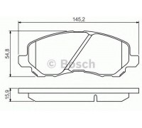 Комплект тормозных колодок, дисковый тормоз BOSCH 0 986 495 253 0986495253 BOSCH - купить в магазине запчастей по Украине