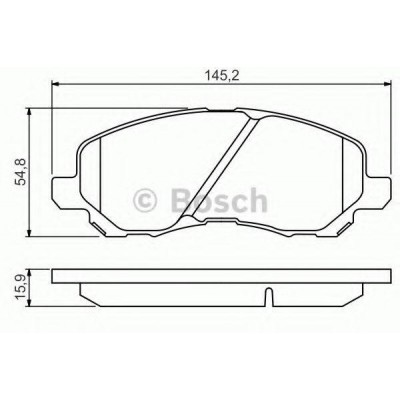 Комплект тормозных колодок, дисковый тормоз 0986495253 BOSCH - купить в магазине запчастей по Украине