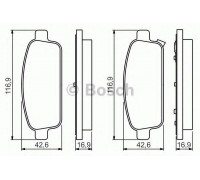 Комплект тормозных колодок, дисковый тормоз BOSCH 0 986 495 259 0986495259 BOSCH - купить в магазине запчастей по Украине