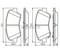 Комплект тормозных колодок, дисковый тормоз BOSCH 0 986 495 343 0986495343 BOSCH - купить в магазине запчастей по Украине