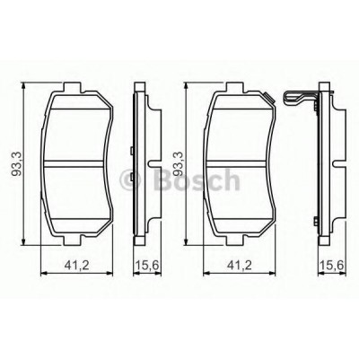 Комплект тормозных колодок, дисковый тормоз 0986495354 BOSCH - купить в магазине запчастей по Украине