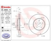 Тормозной диск BREMBO 09.8665.11 09866511 BREMBO - купить в магазине запчастей по Украине
