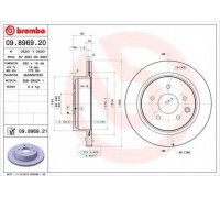 Тормозной диск BREMBO 09.8969.20 09896920 BREMBO - купити в магазині запчастин по Україні