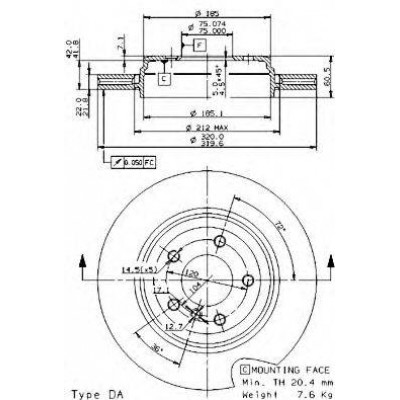 Тормозной диск 09959011 BREMBO - купить в магазине запчастей по Украине