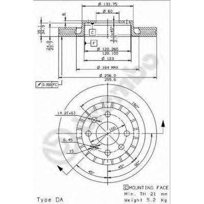 Тормозной диск 09960824 BREMBO - купить в магазине запчастей по Украине