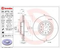 Тормозной диск BREMBO 09.9772.11 09977211 BREMBO - купить в магазине запчастей по Украине