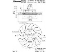 Тормозной диск BREMBO 09.A621.31 09A62131 BREMBO - купить в магазине запчастей по Украине