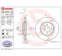 Тормозной диск BREMBO 09.A727.31 09A72731 BREMBO - купить в магазине запчастей по Украине