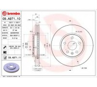 Тормозной диск BREMBO 09.A971.11 09A97111 BREMBO - купить в магазине запчастей по Украине