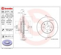 Тормозной диск BREMBO 09.C171.11 09C17111 BREMBO - купить в магазине запчастей по Украине