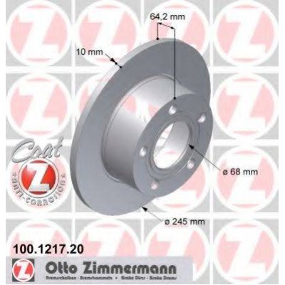 Тормозной диск 100121720 ZIMMERMANN - купить в магазине запчастей по Украине