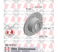 Тормозной диск ZIMMERMANN 100.1217.52 100121752 ZIMMERMANN - купить в магазине запчастей по Украине