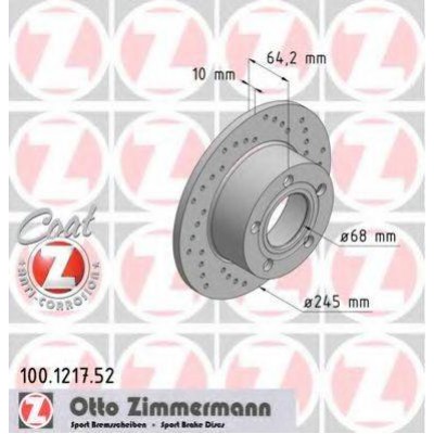 Тормозной диск 100121752 ZIMMERMANN - купить в магазине запчастей по Украине
