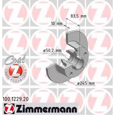 Тормозной диск 100122920 ZIMMERMANN - купить в магазине запчастей по Украине