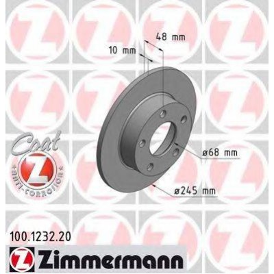 Тормозной диск 100123220 ZIMMERMANN - купить в магазине запчастей по Украине