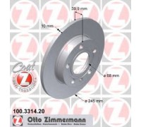 Тормозной диск ZIMMERMANN 100.3314.20 100331420 ZIMMERMANN - купить в магазине запчастей по Украине