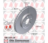 Тормозной диск ZIMMERMANN 100.3331.20 100333120 ZIMMERMANN - купить в магазине запчастей по Украине