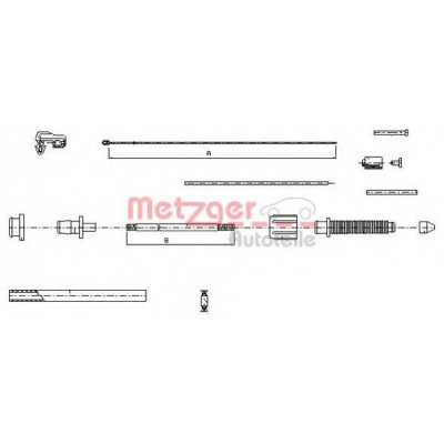 Тросик газа 100382 METZGER - купить в магазине запчастей по Украине