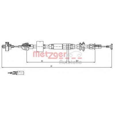 Трос, управление сцеплением 103159 METZGER - купить в магазине запчастей по Украине