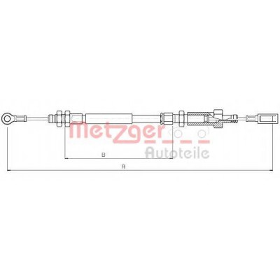 Трос, стояночная тормозная система 104723 METZGER - купить в магазине запчастей по Украине