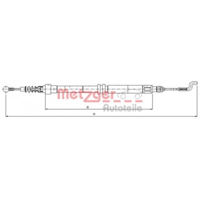 Трос, стояночная тормозная система 107393 METZGER - купить в магазине запчастей по Украине