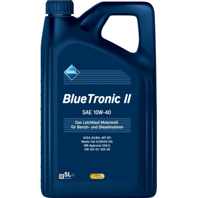 Олива моторна BlueTronic II 10W-40 5л 10W40BLTRII5L ARAL - купити в магазині запчастин по Україні