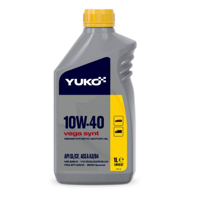 Масло 10W-40 VEGA SYNT 1л. (A3/B4 , SL/CF) 10W40VEGASYNT1L YUKO - купити в магазині запчастин по Україні