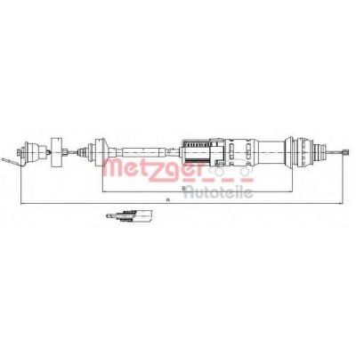 Трос, управление сцеплением 112198 METZGER - купить в магазине запчастей по Украине
