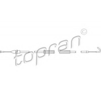 Трос, замок двери 113429 TOPRAN - купить в магазине запчастей по Украине