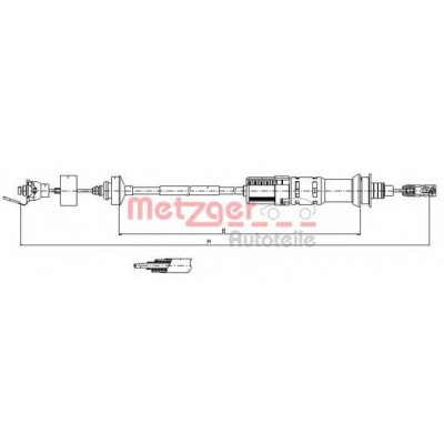 Трос, управление сцеплением 113924 METZGER - купить в магазине запчастей по Украине