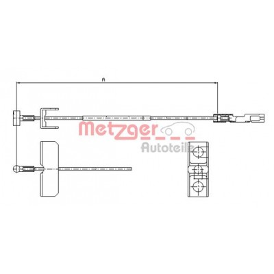 Трос, стояночная тормозная система 116802 METZGER - купить в магазине запчастей по Украине