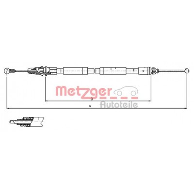 Трос, стояночная тормозная система 116804 METZGER - купить в магазине запчастей по Украине