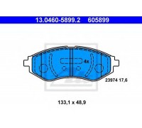 Комплект тормозных колодок, дисковый тормоз ATE 13.0460-5899.2 13046058992 ATE - купить в магазине запчастей по Украине